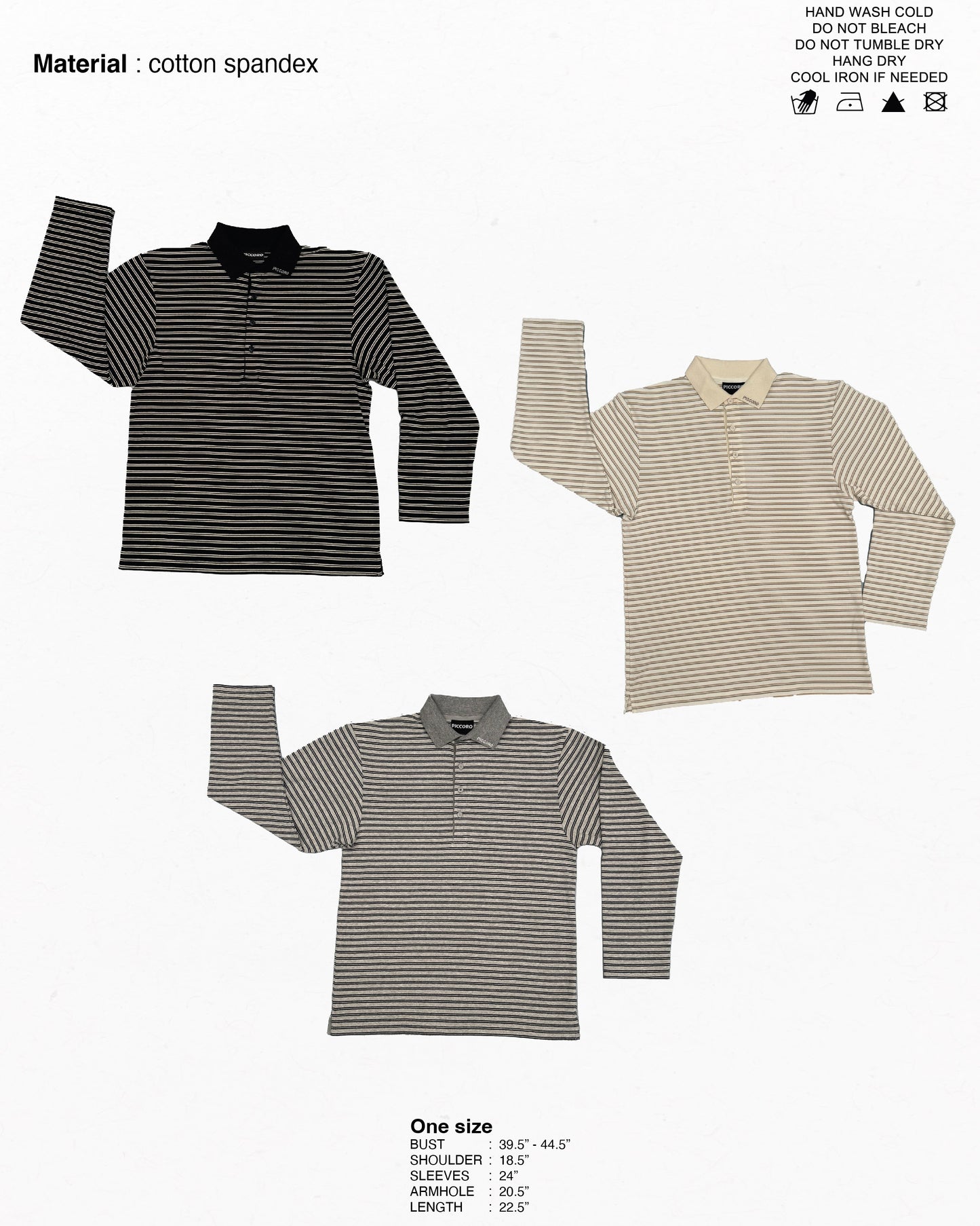 Piccoro - Logo Polo Long Sleeve