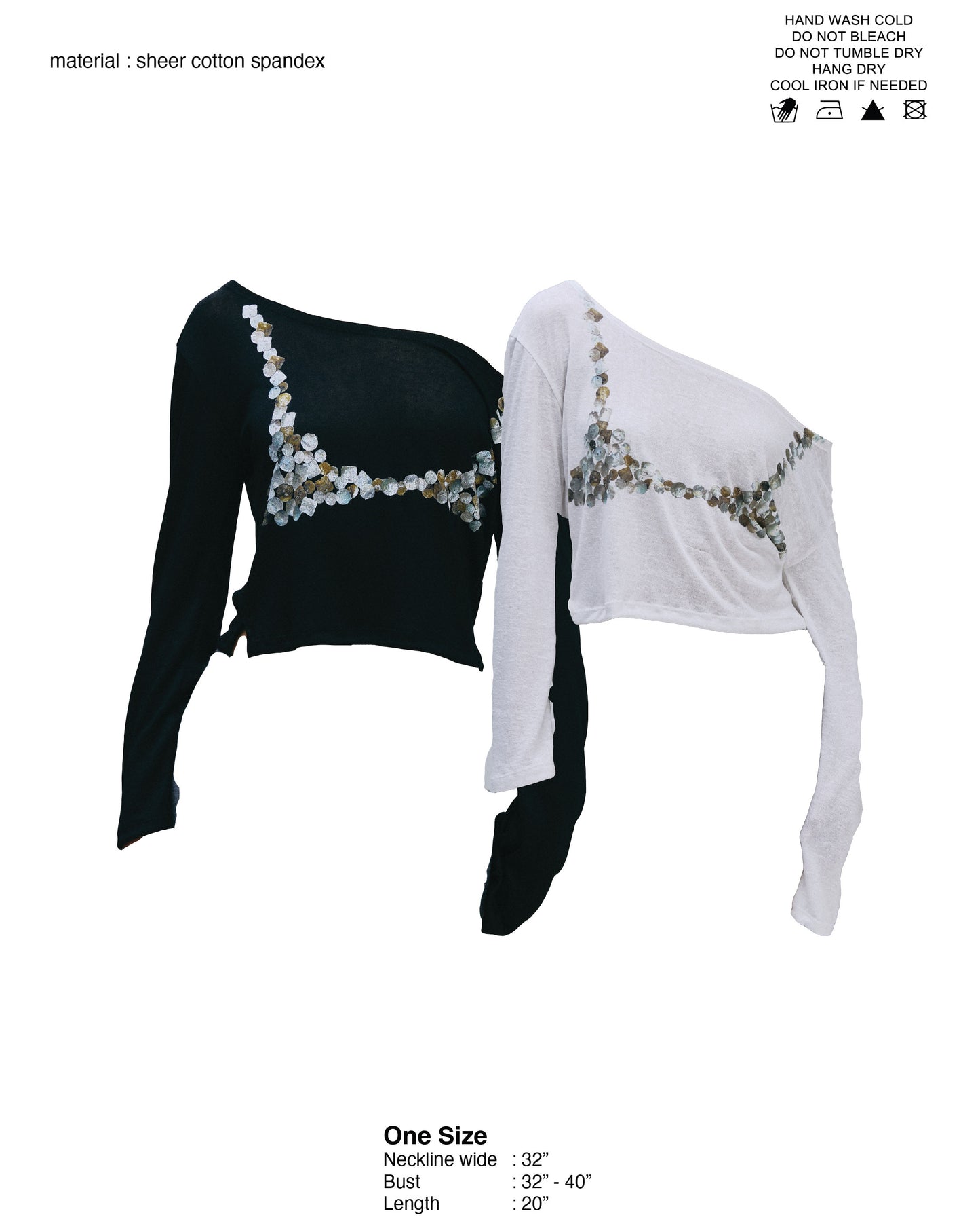 Piccoro - Shell Button Bra Long Sleeve