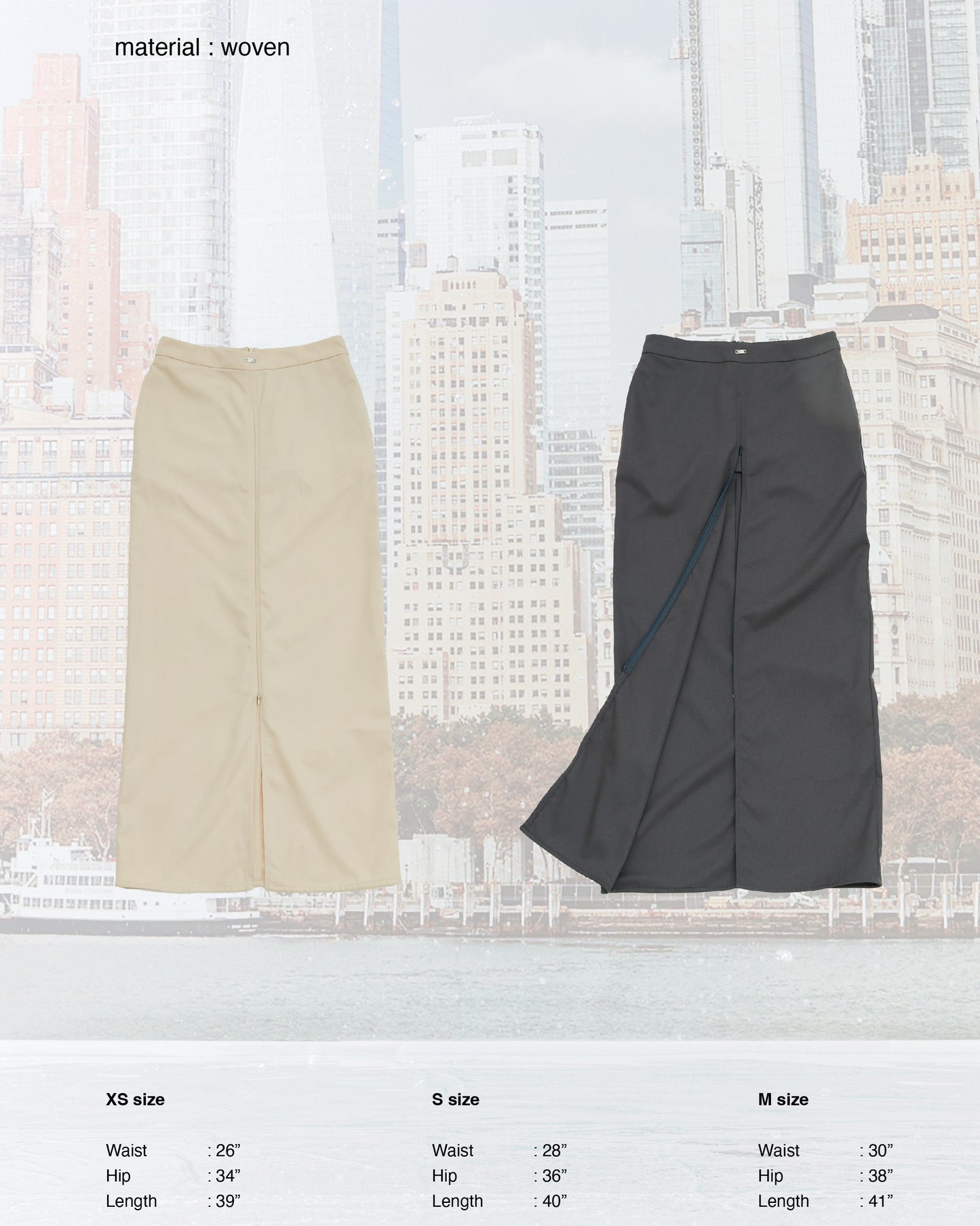 Piccoro - Almost Modest Maxi Skirt (zip skirt)