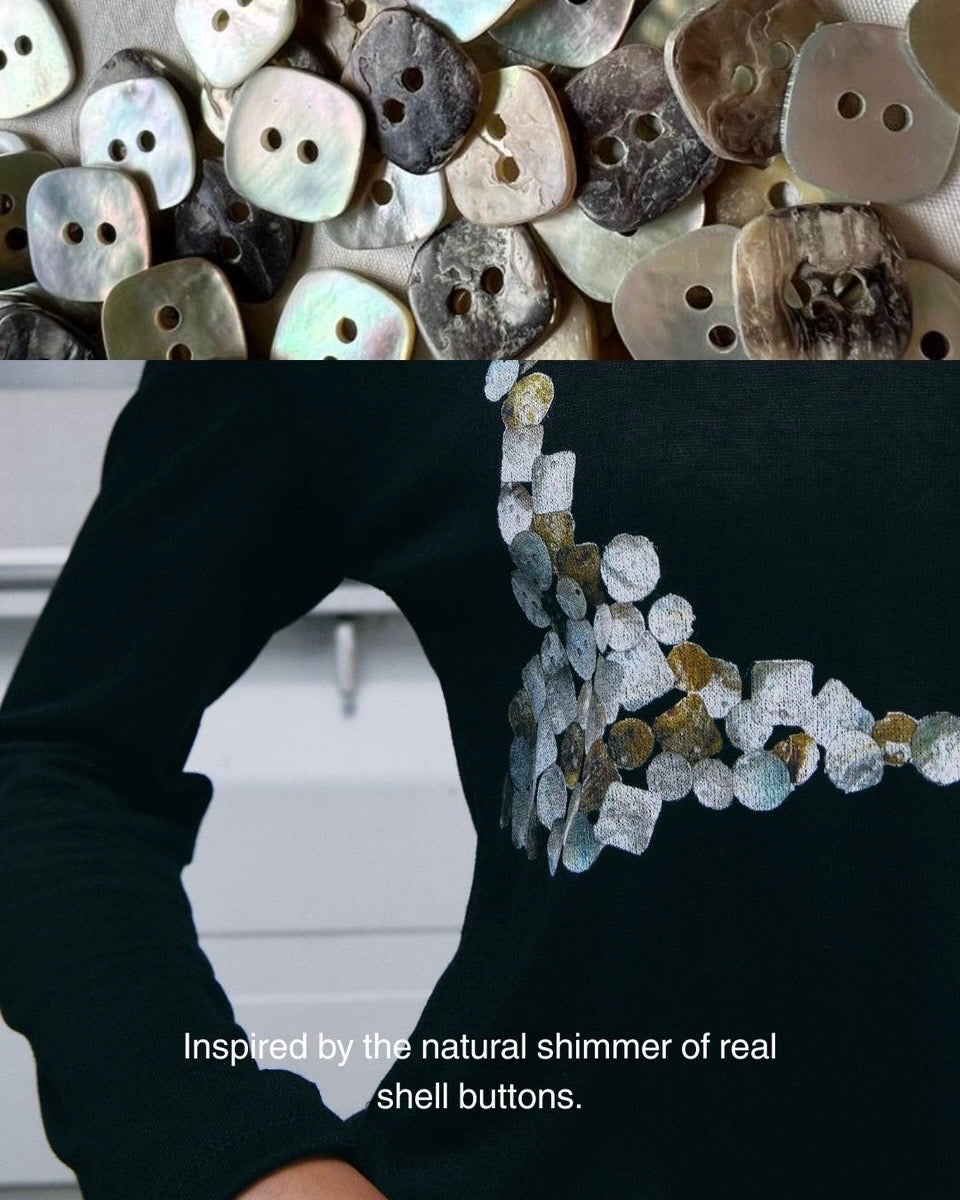 Piccoro - Shell Button Bra Long Sleeve