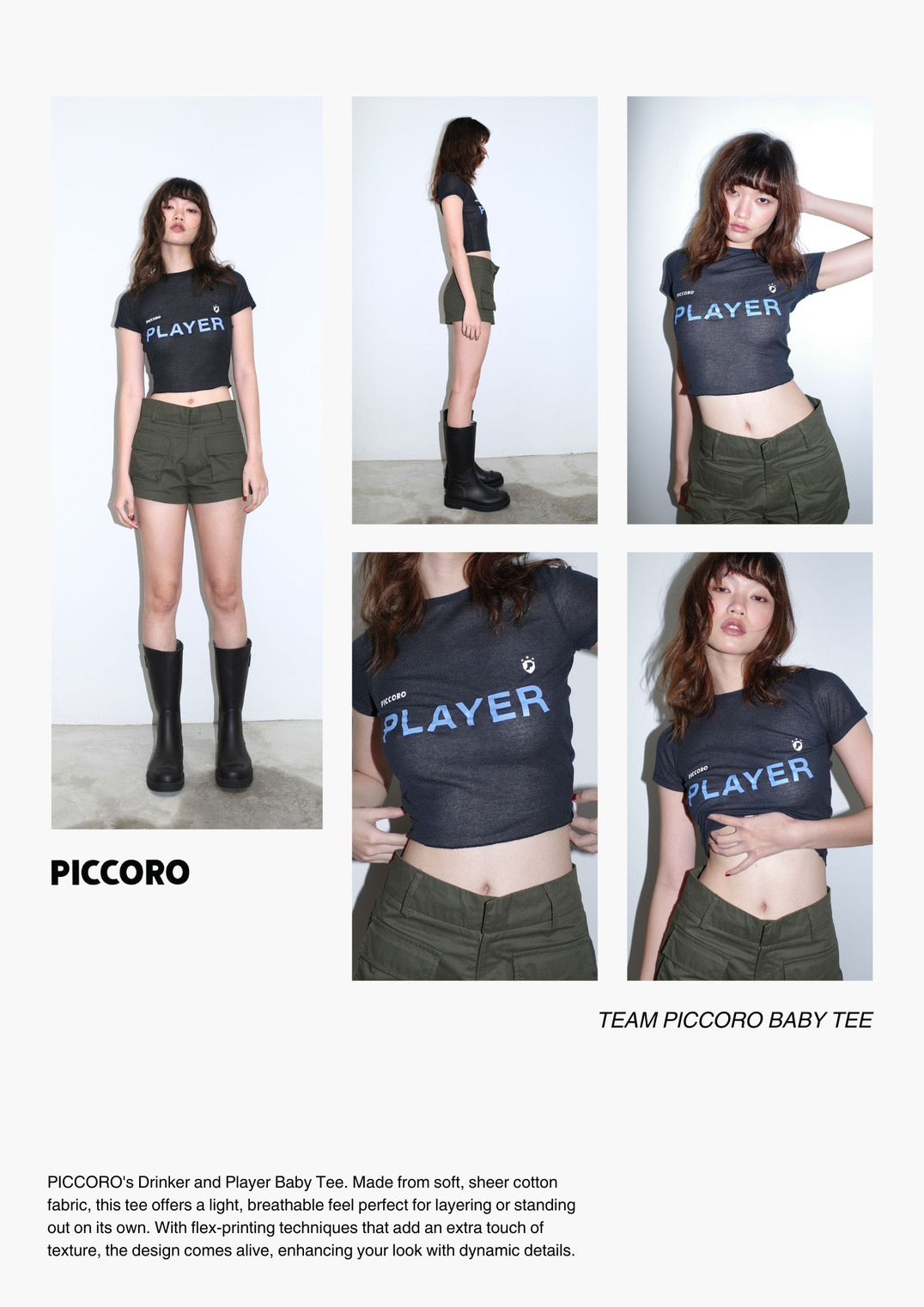 Team PICCORO Baby Tee (drinker & player)