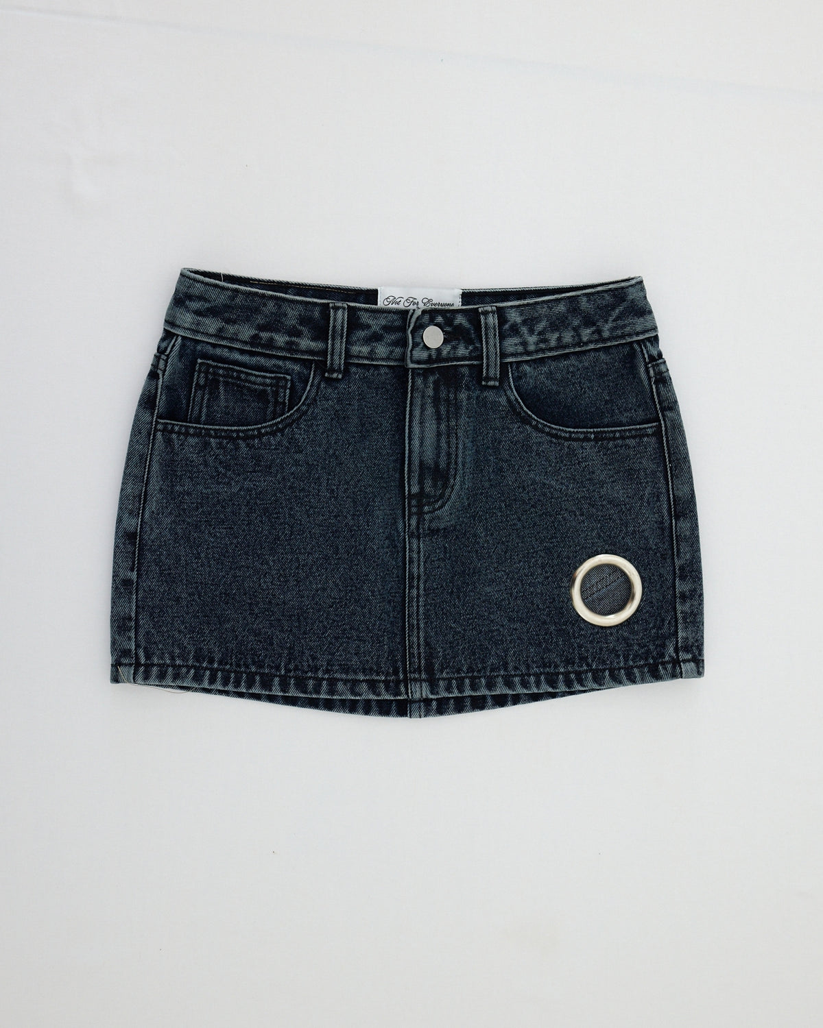NFE x PICCORO - Eyelet denim mini skirt