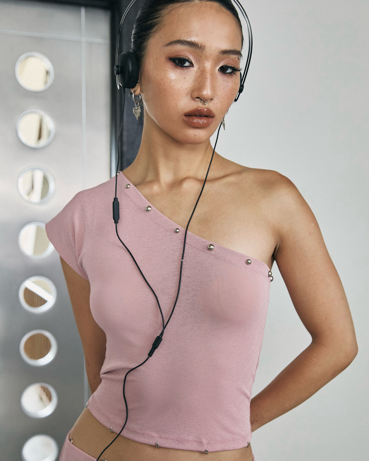 Piccoro - Hook & Stud One Shoulder Top