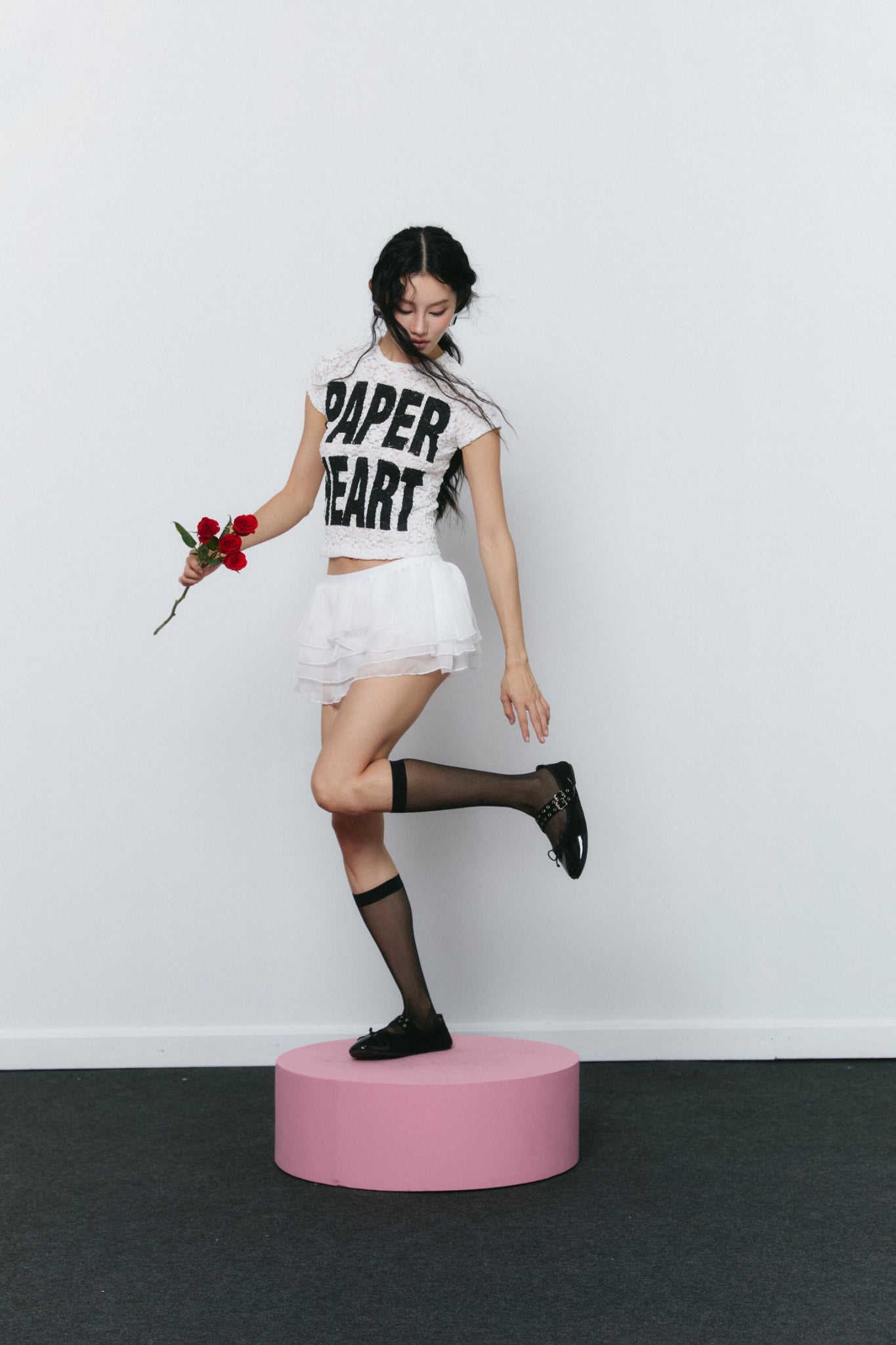 Piccoro - Paper Heart Lace Tee