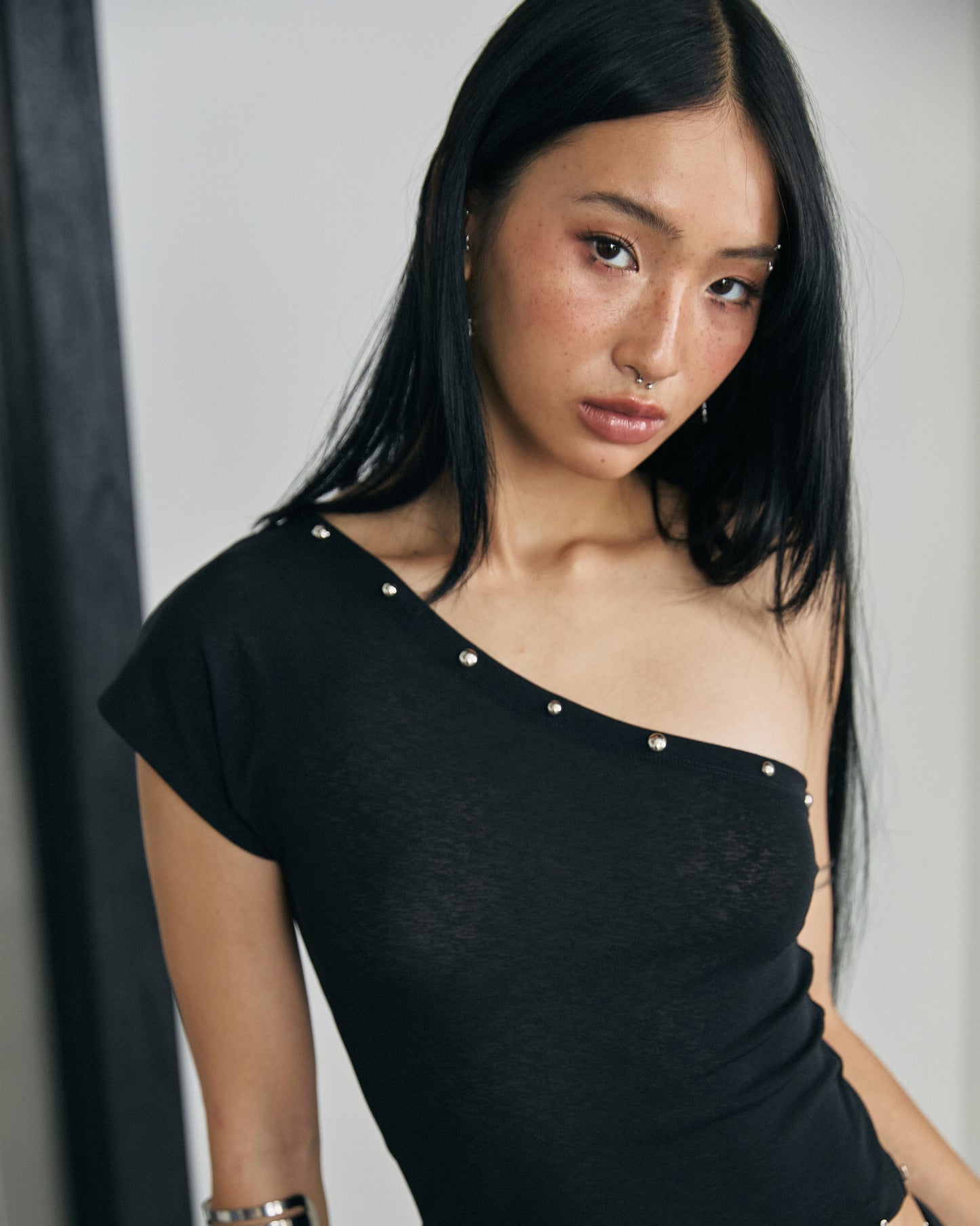 Piccoro - Hook & Stud One Shoulder Top