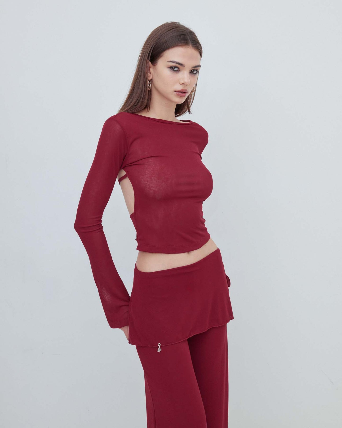 NFE x PICCORO - Layered pants with skirt