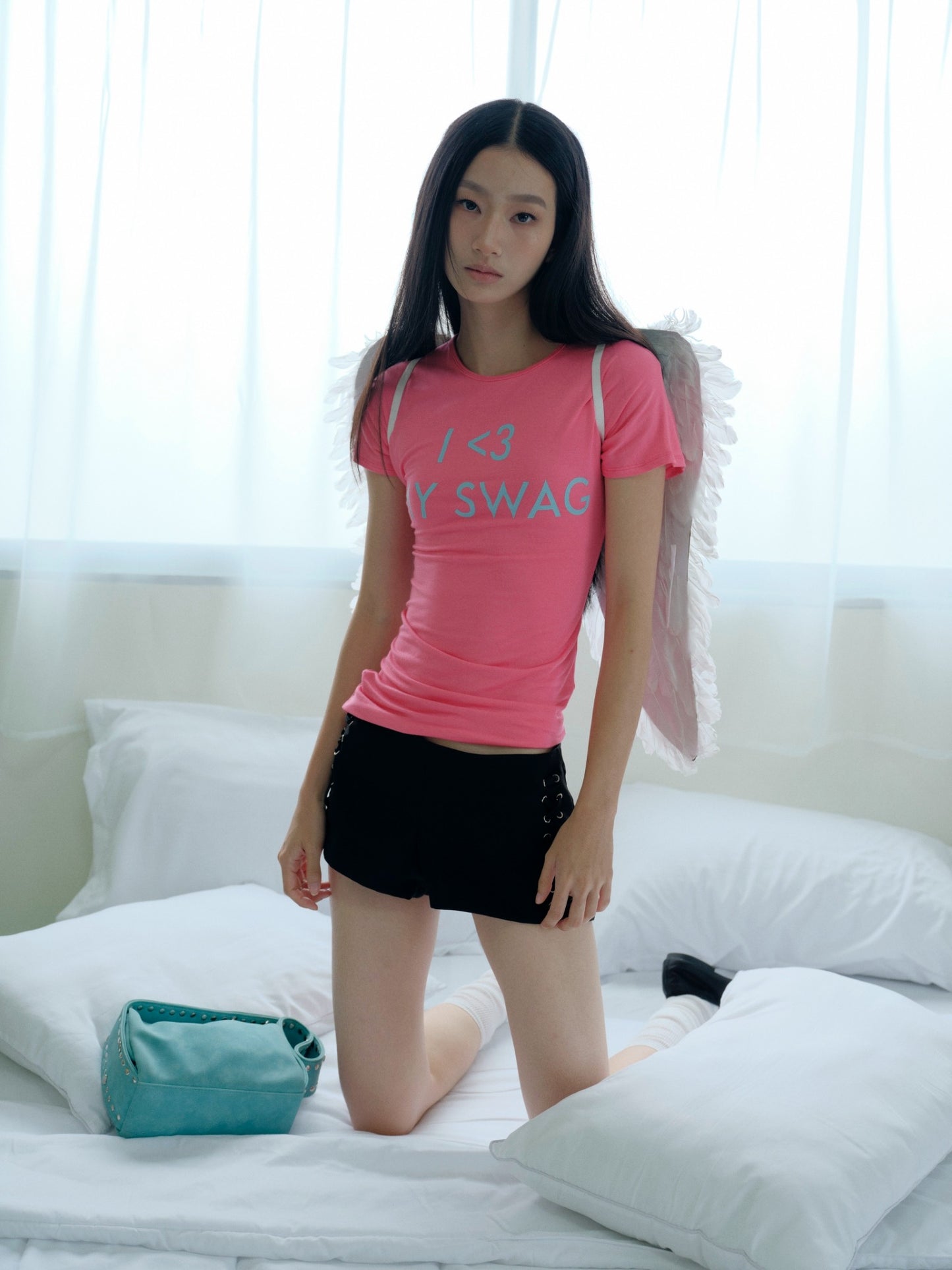Piccoro- I <3 MY SWAG tie-back tee
