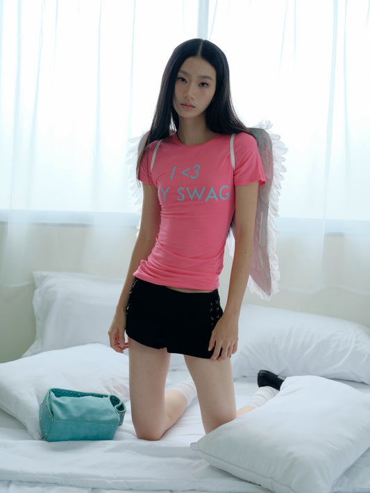 Piccoro- I <3 MY SWAG tie-back tee