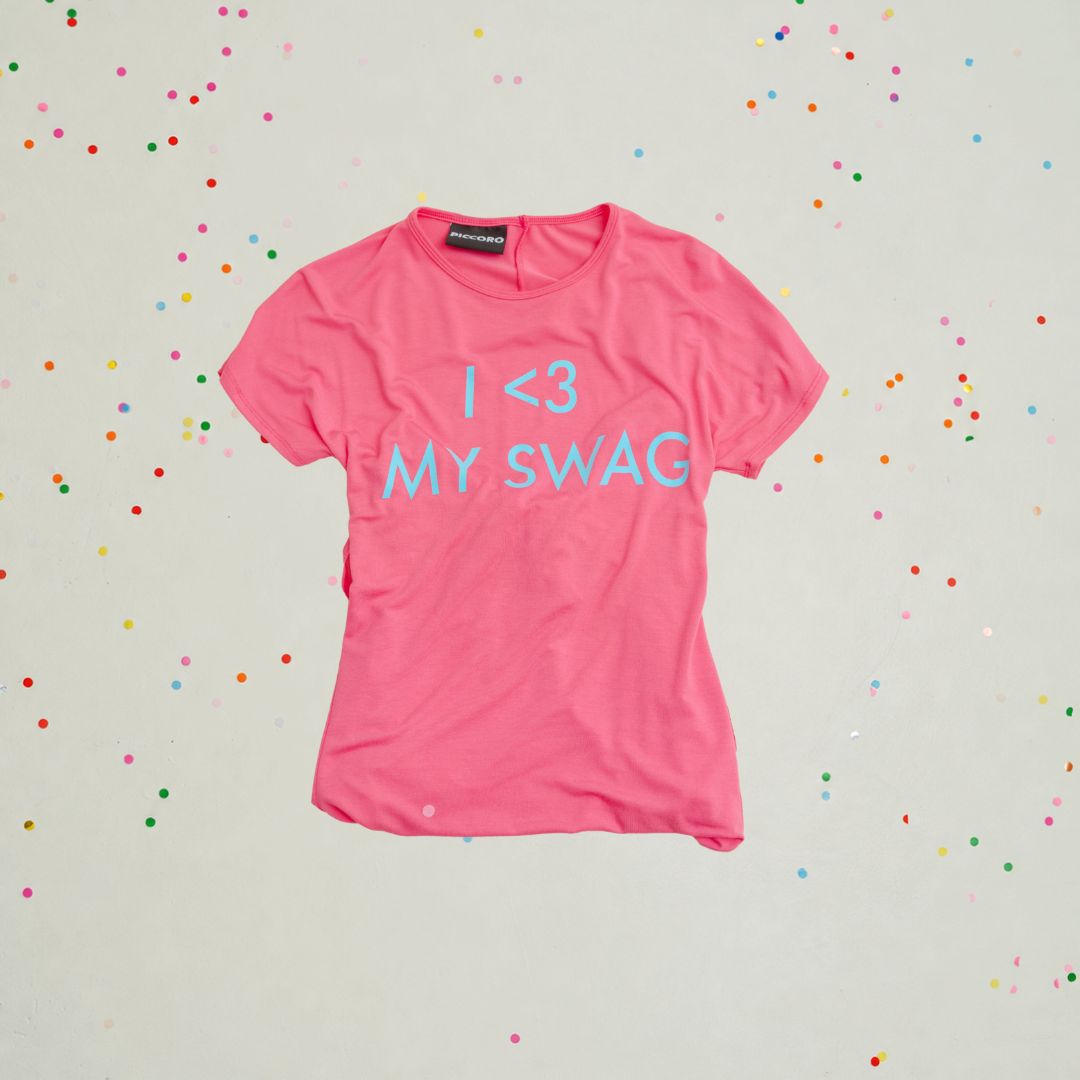 Piccoro- I <3 MY SWAG tie-back tee