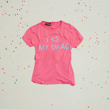 Piccoro- I <3 MY SWAG tie-back tee