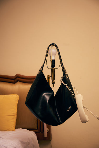 Piccoro - Eyelet Leather Tote Bag