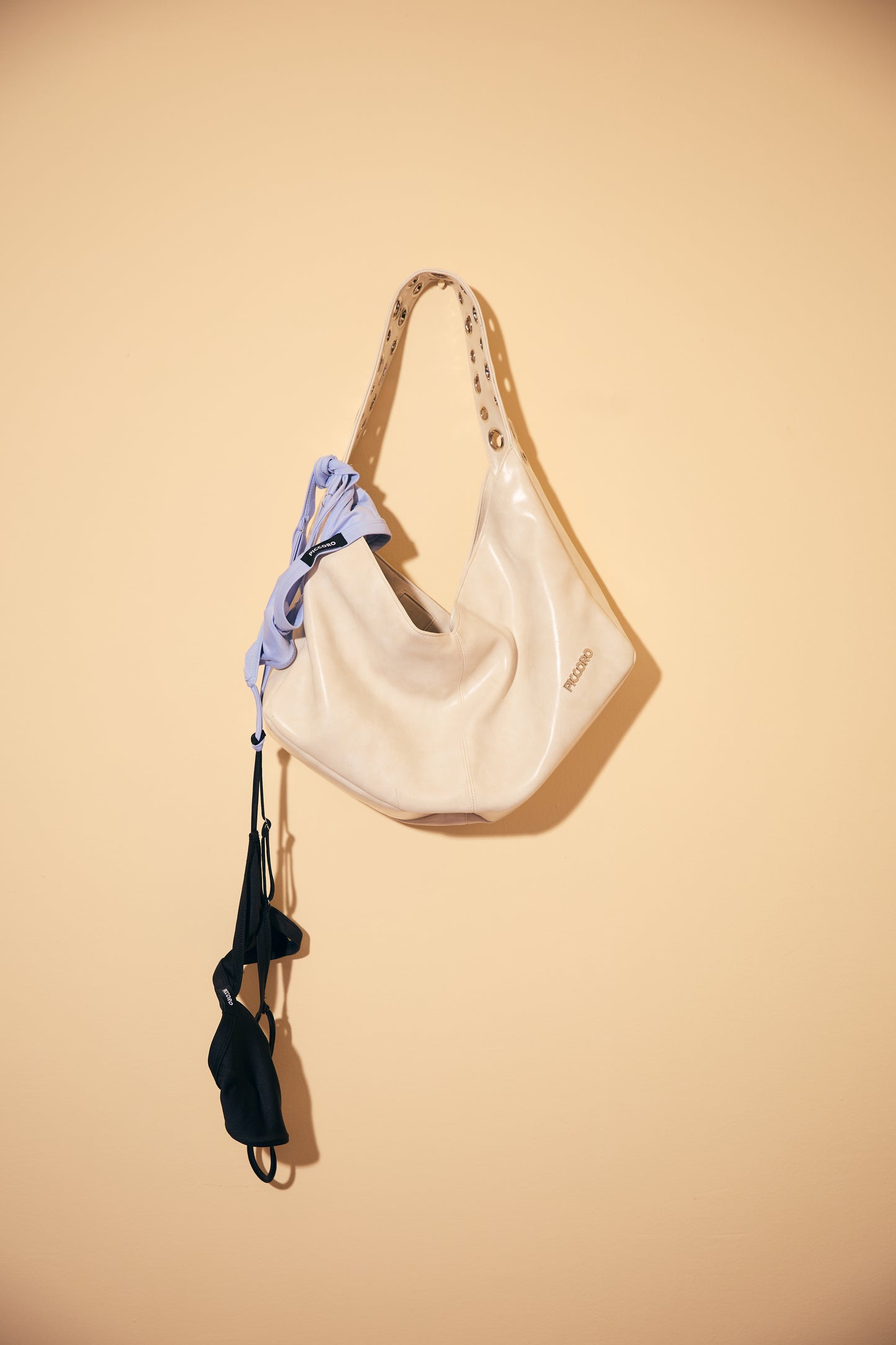 Piccoro - Eyelet Leather Tote Bag