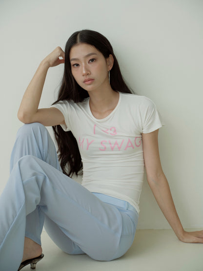 Piccoro- I <3 MY SWAG tie-back tee