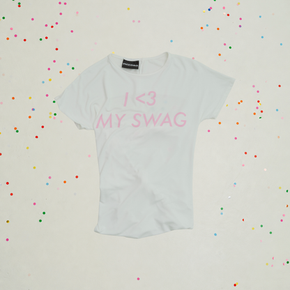 Piccoro- I <3 MY SWAG tie-back tee