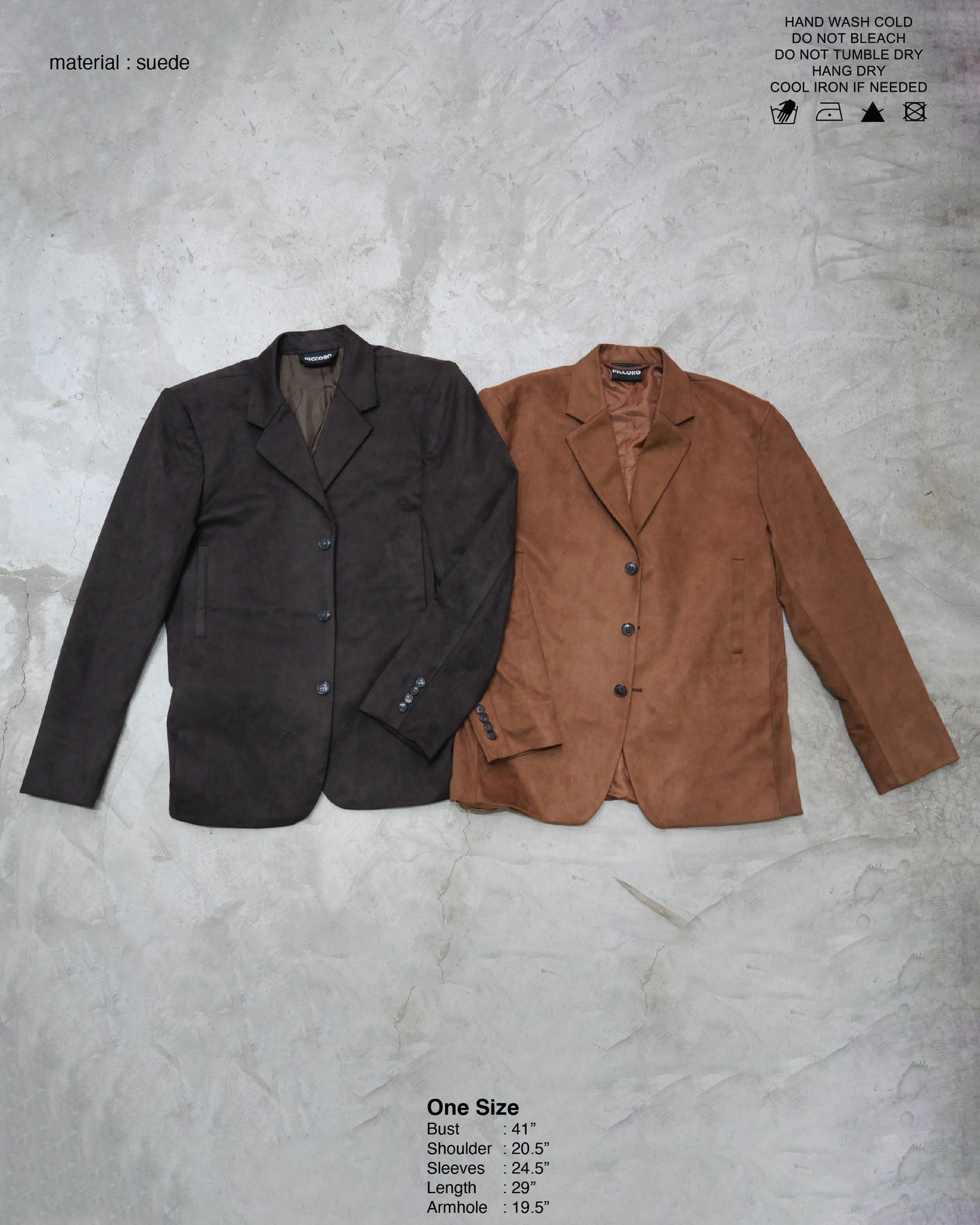 Piccoro - Suede Oversized Blazer