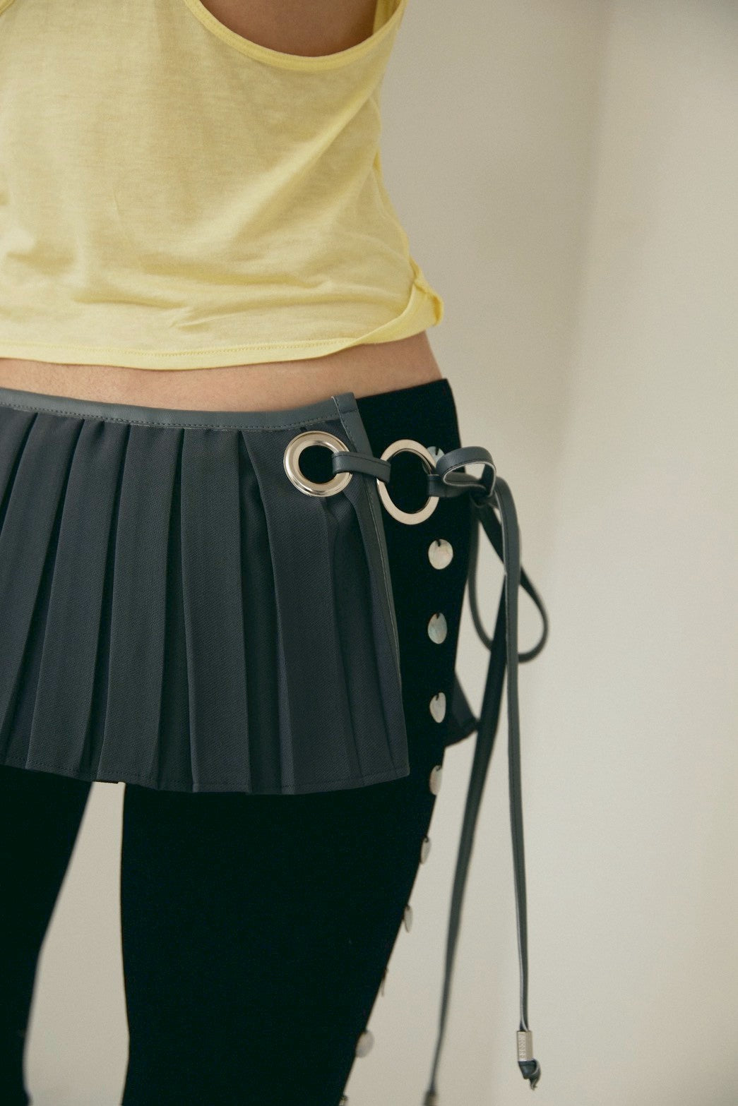 Piccoro - Eyelet Belt Skirt