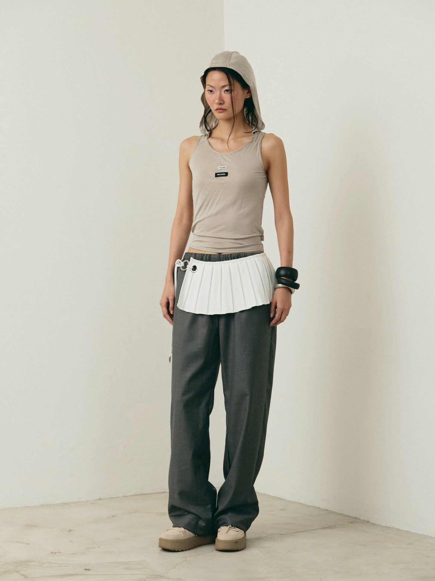 Piccoro - Eyelet Belt Skirt