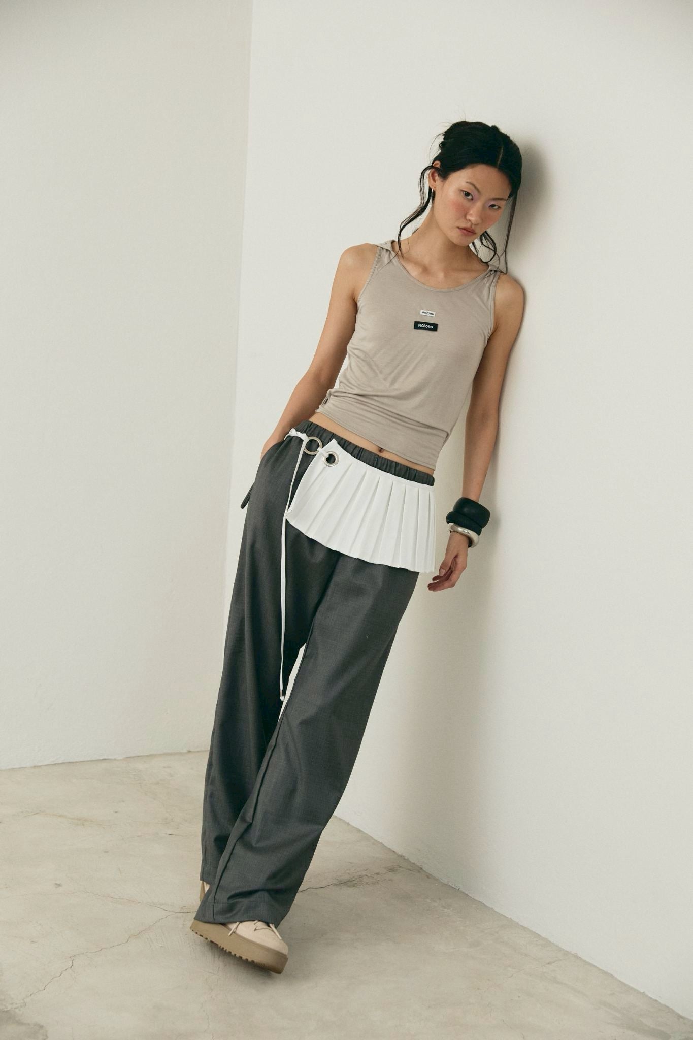 Piccoro - Eyelet Belt Skirt