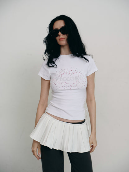 Piccoro - Glittery Heart Skinny Tee
