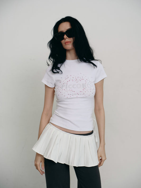 Piccoro - Glittery Heart Skinny Tee