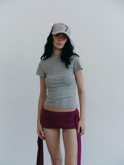 Piccoro - Glittery Heart Skinny Tee