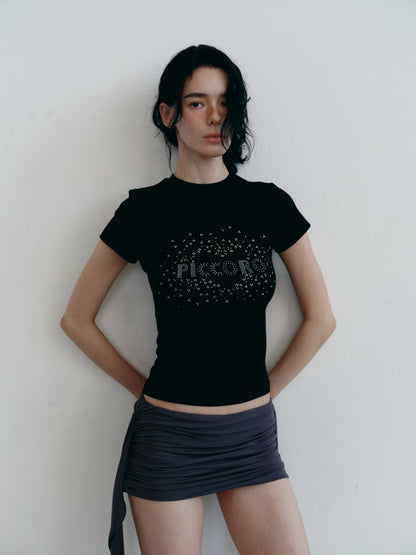 Piccoro - Glittery Heart Skinny Tee