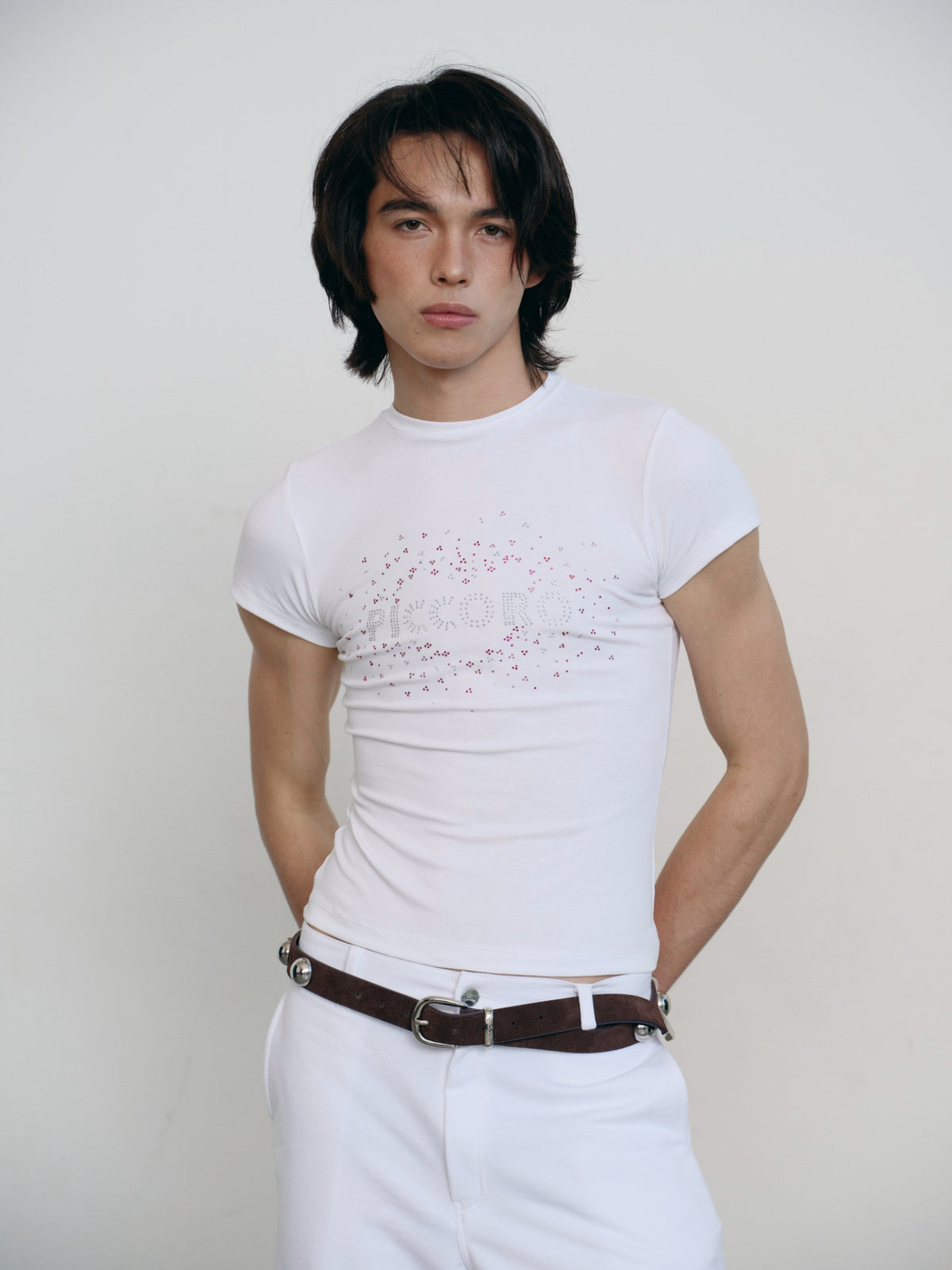 Piccoro - Glittery Heart Skinny Tee
