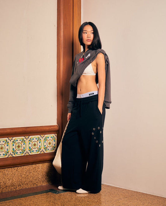 Piccoro - Heart Eyelet Sweatpants