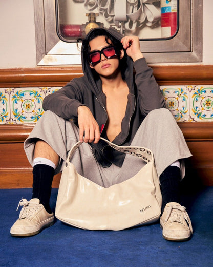 Piccoro - Eyelet Leather Tote Bag