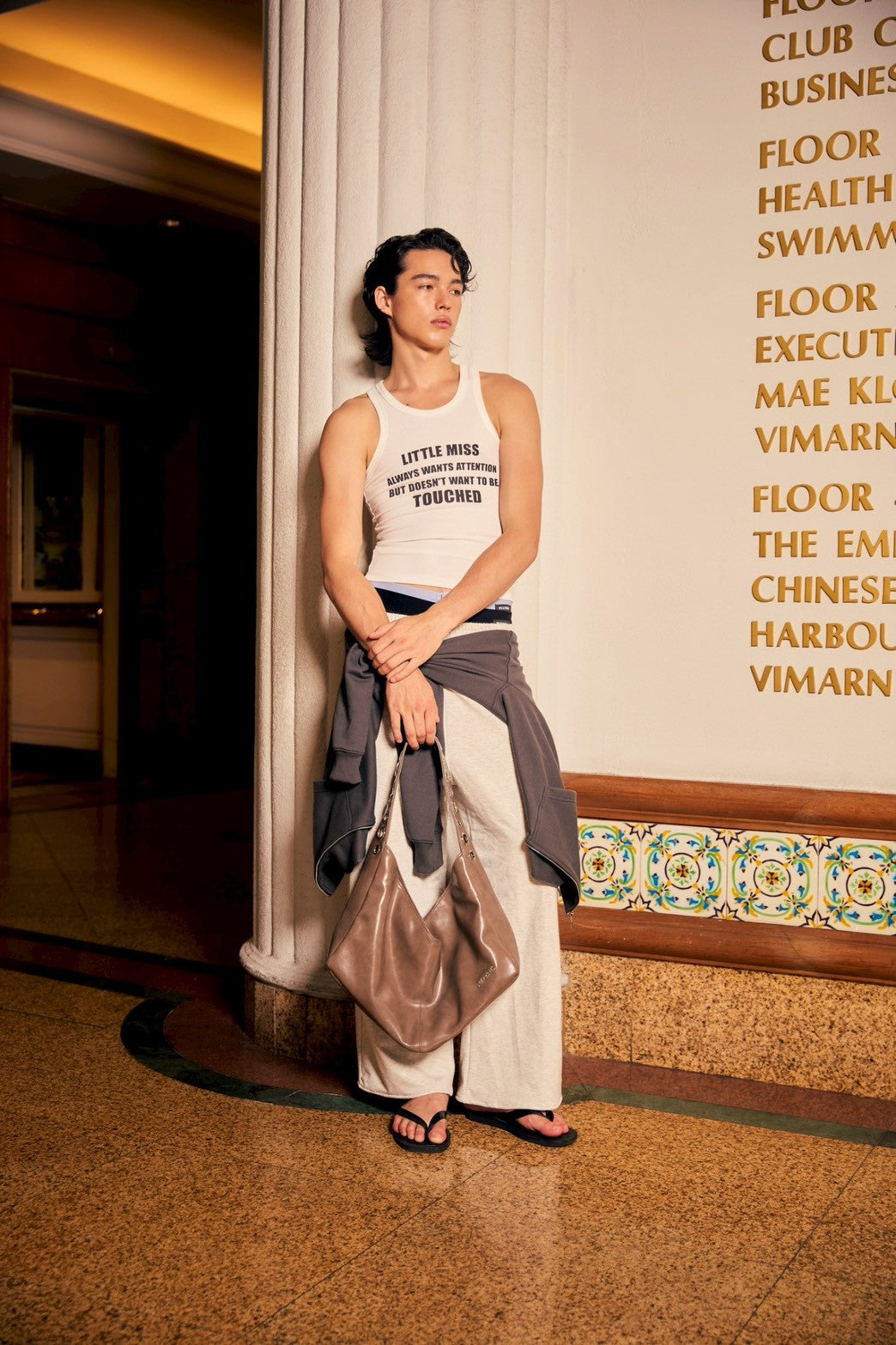 Piccoro - Eyelet Leather Tote Bag