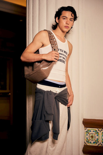 Piccoro - Eyelet Leather Tote Bag