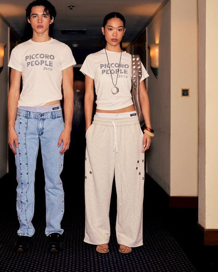 Piccoro - Heart Eyelet Sweatpants