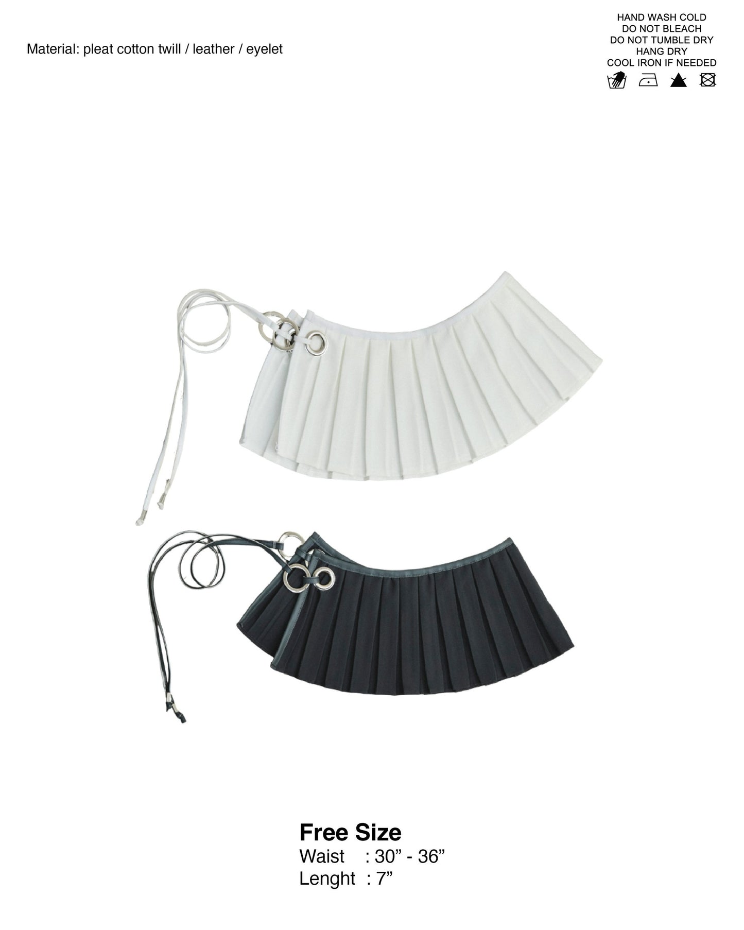Piccoro - Eyelet Belt Skirt